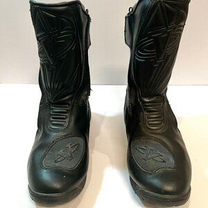 Vega Women’s Touring Motorcycle Boots Black Leather US Size 8